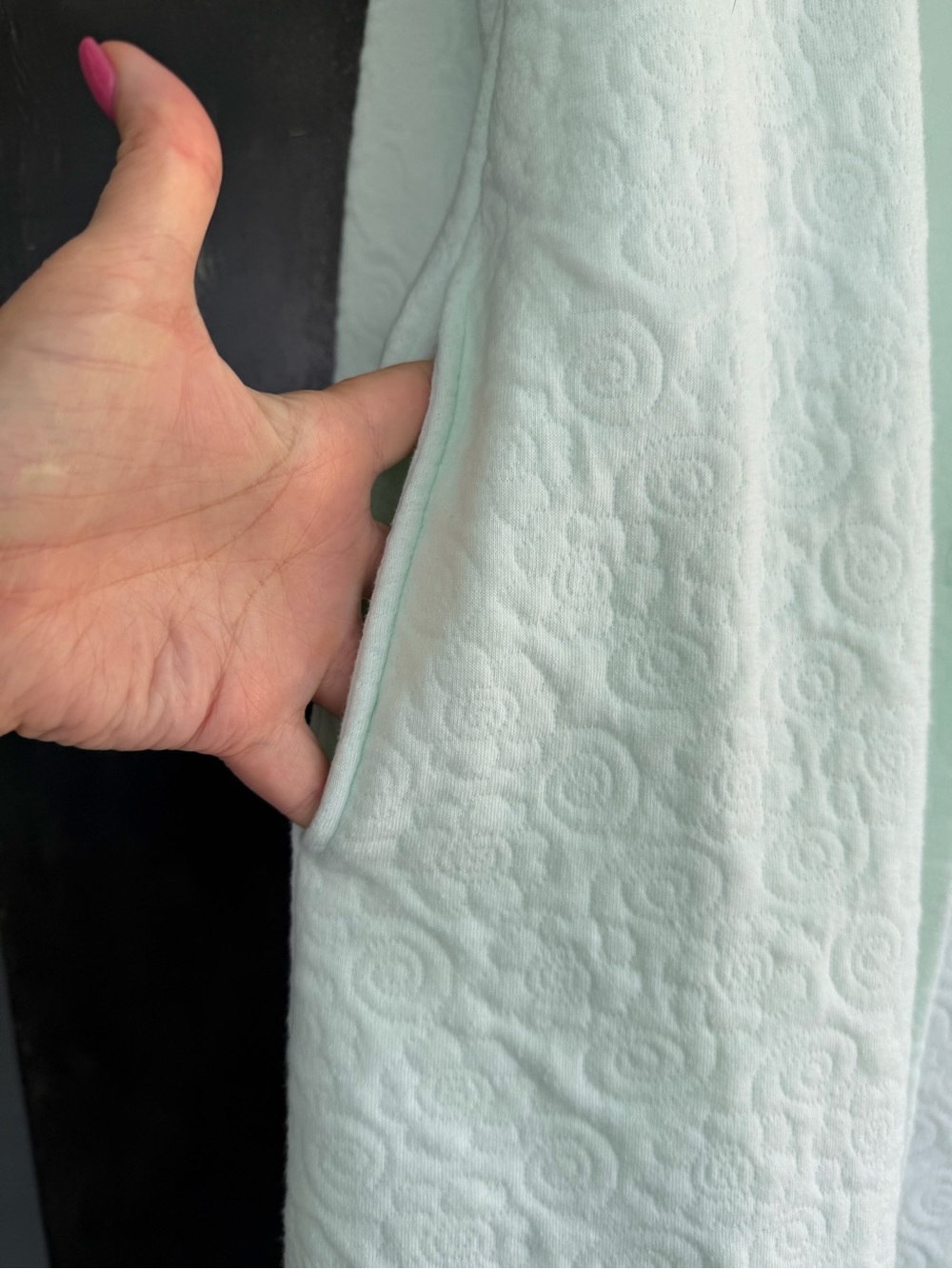 delicates Mint Green Long Button-Front Robe - Picture 5 of 6